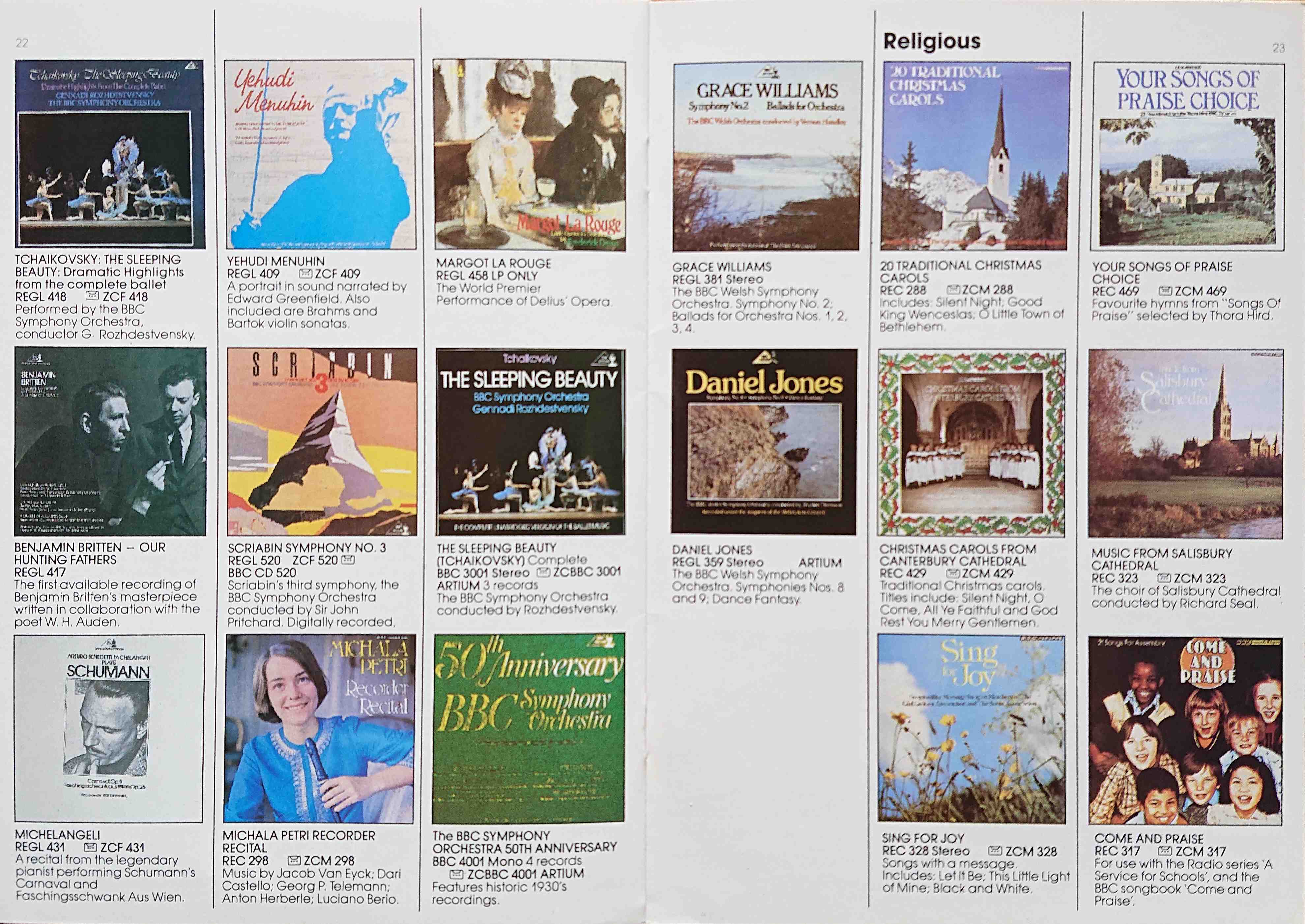 Other pages of catalogue BBC Records catalogue 1984